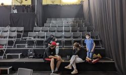 Terence, Arne, Lara, Colin, Jason beim Workshop